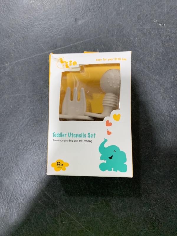 Photo 1 of Qkie Toddler Utensils, Toddler Forks and Spoons, Baby Spoons Self Feeding, Stainless Steel Baby Silverware with BPA Free Silicone Easy Grip, 8 Months+