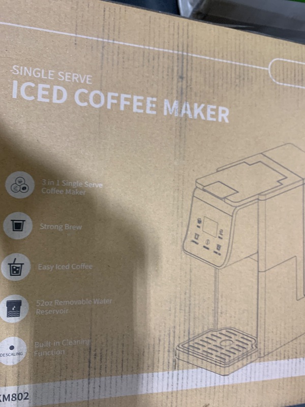 Photo 1 of SHARDOR Coffee Maker Hot & Iced With Bold Setting,Single Serve Coffee Maker For K Cup And Grounds?52 Oz Removable Water Tank,6-14 Oz Brew Sizes,One Cup Kcup Coffee Machine With Reusable Filter, Black