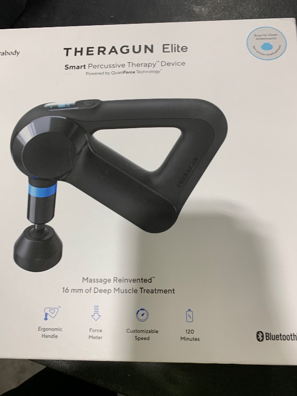 Photo 1 of Theragun Elite Bluetooth Massage Gun - Ultra-Quiet Percussion Massager for Pain Relief in Neck, Back, Leg, Hand, Shoulder and Body