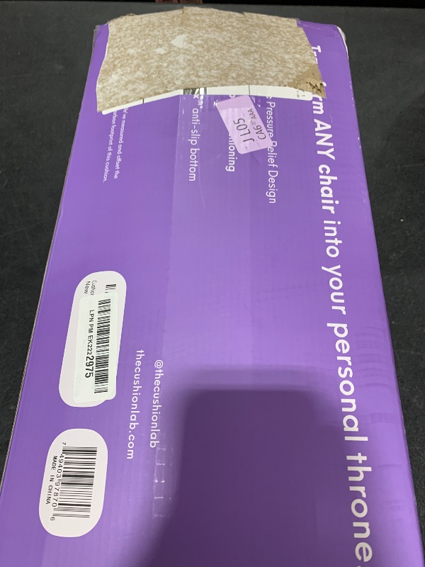 Photo 1 of C CUSHION LAB Patented Pressure Relief Seat Cushion for Long Sitting Hours on Office/Home Chair, Car, Wheelchair - Extra-Dense Memory Foam for Hip, Tailbone, Coccyx, Sciatica - Light Grey