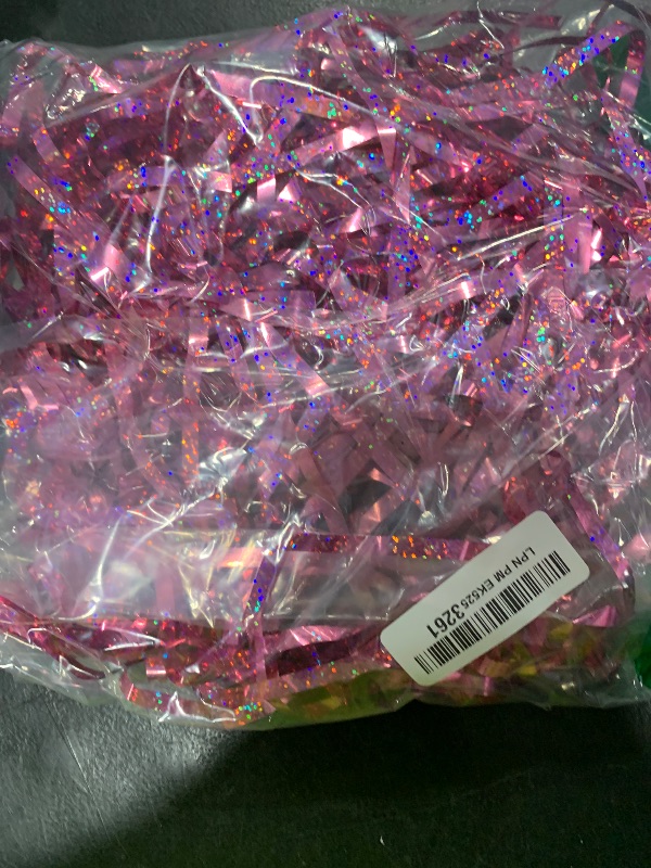Photo 1 of 2 Pack Glitter Pink Backdrop, 3.28 FT x 7.05 FT Birthday Party Decorations, Laser Pink Fringe Curtains Foil Streamer Tinsel, Pink Curtains Photo Backdrop Happy Birthday Backdrop