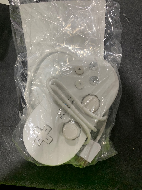 Photo 1 of OSTENT Wired Classic Controller Gamepad Joystick for Nintendo Wii Remote Console Video Game Color White