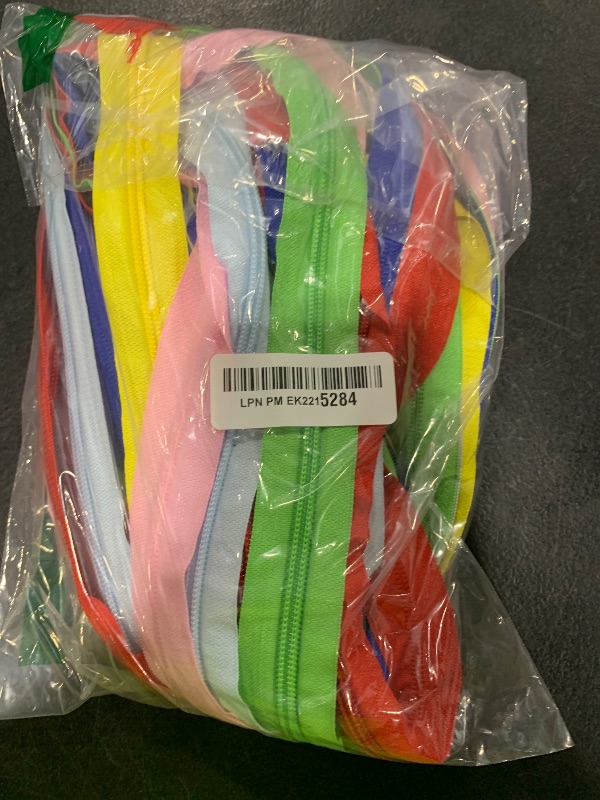 Photo 1 of SHRJ 42 Yards 14Pcs Zippers by 5 Nylon Coil in Assorted Colors with 112 Zipper Sliders Pull Head for DIY Tailor Sewing Crafts Supplies, 14 Color