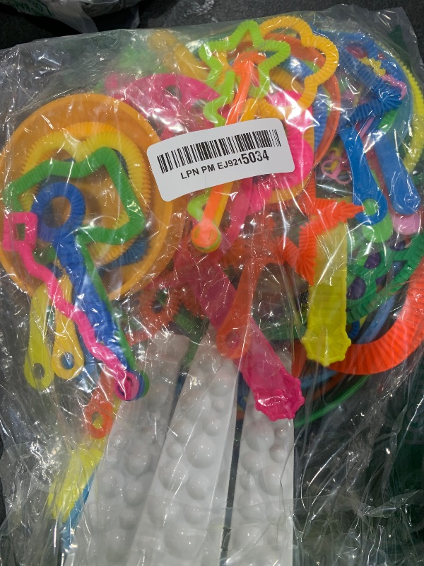 Photo 1 of Oun Nana Bubble Wands Set, 38 PCS Large Wands With Tray for Kids, Giant Bubble Makers Bulk for Summer Outdoor Party Favors