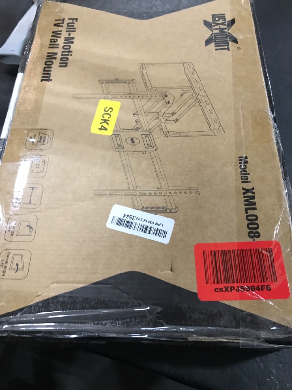 Photo 1 of USX Mount Full Motion TV Wall Mount for Most 42-86 inch Flat Screen/LED/4K, TV Mount Bracket Dual Swivel Articulating Tilt 6 Arms, Fits 8” 12” 16" Wood Studs,Max VESA 600x400mm, Holds up to 132lbs