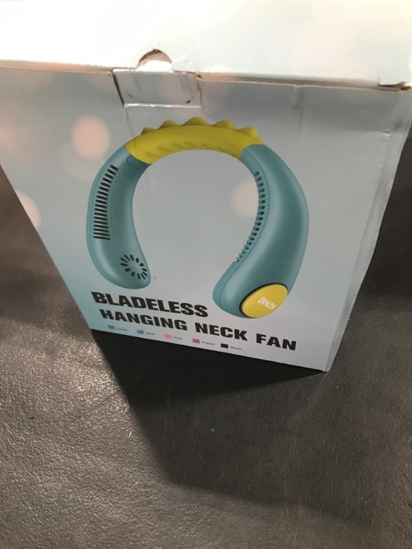 Photo 1 of Kids Neck Fan, Portable Bladeless Fans for Kid 4-14Y Girls & Boys, 2600mAh USB Personal Mini Cooling Fan for Travel/Camping/Study, 4 Speeds, Lightweight, Compact, Perfect Summer Gifts for Kids
