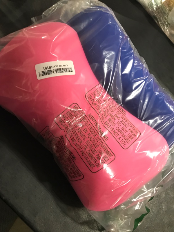 Photo 1 of Thyle 2 Pack Microbead Neck Pillow 15 x 8 x 4.7'' Bone Headrest Sleeping Microbead Pillows Soft Cushion Comfortable Support Bolster for Adults Back Sleeping Sofa Bed Travel Home(Pink, Blue)
