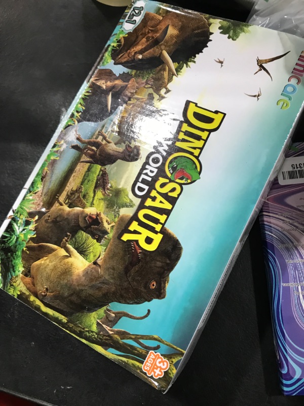 Photo 1 of Kids Dinosaur Figures Toys, 7 Inch 12 Pack Jumbo Plastic Dinosaur Playset, STEM Educational Realistic Dinosaurs Figurine for Boys Girls Toddlers