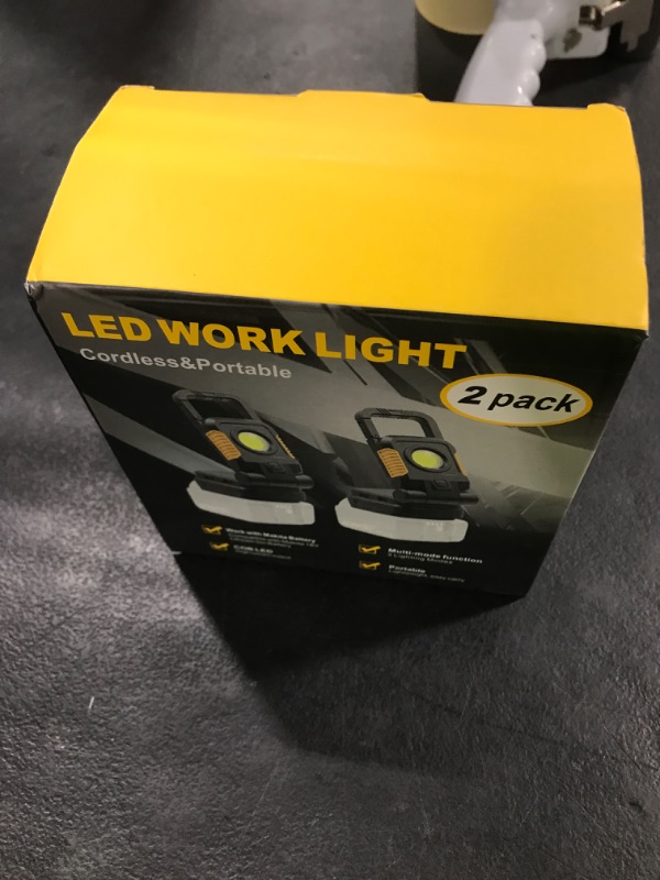 Photo 1 of Tresda 18V/20V Cordless Work Light, 2Pack 25W Portable Flood Light Compatible with Makita 20V Max Battery, Bright COB LED Work Light with 3 Light Modes and Upgraded Low Voltage Protection(no Battery)
