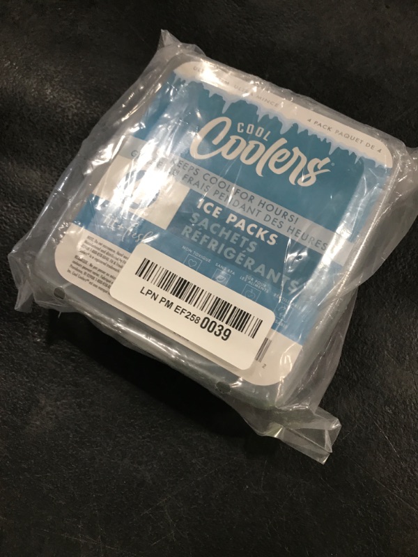 Photo 1 of Cool Coolers by Fit & Fresh 4 Pack Slim Ice Packs, Quick Freeze Space Saving Reusable Ice Packs for Lunch Boxes or Coolers, Multi Colored