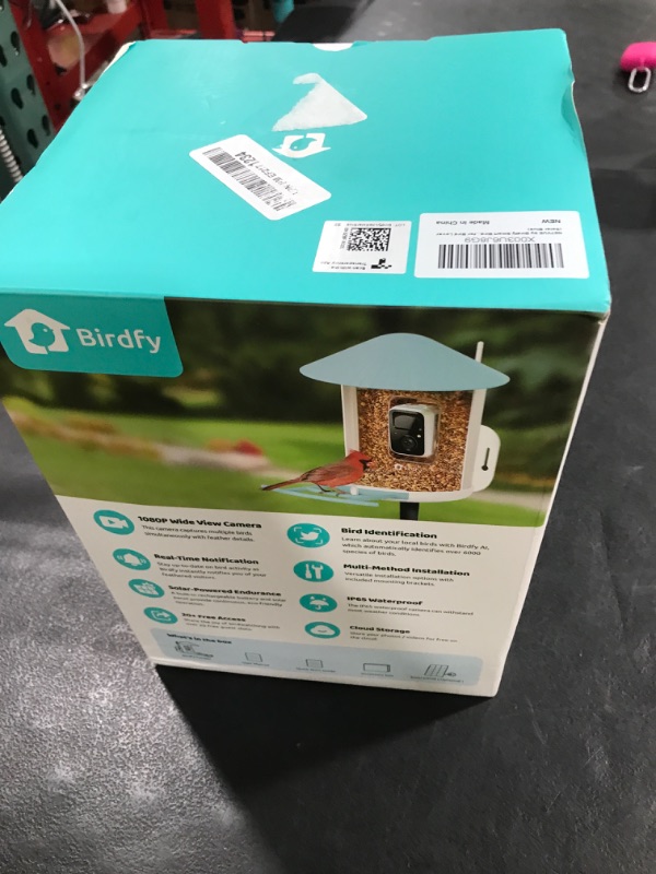 Photo 1 of NETVUE by Birdfy Smart Feeder with Camera, Watching, Auto Capture Bird Videos & Motion Detection, Wireless Camera Ideal Present for Bird Lover (Solar Blue)