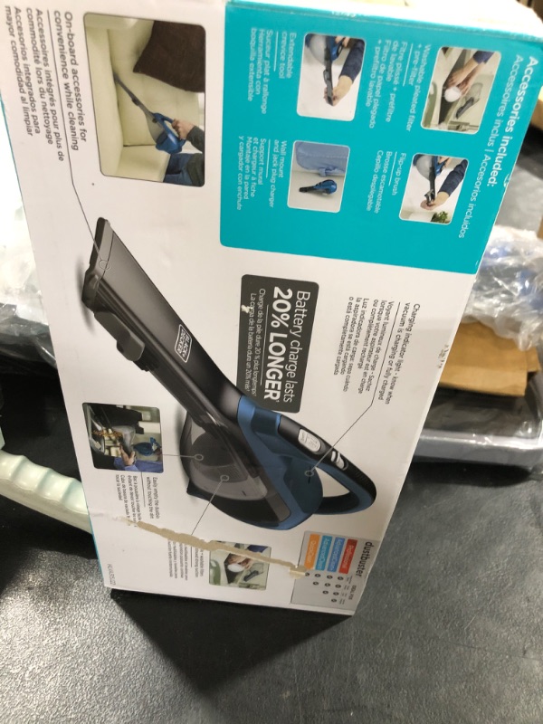 Photo 1 of BLACK+DECKER dustbuster AdvancedClean Cordless Handheld Vacuum, Home and Car Vacuum (HLVA315J22)