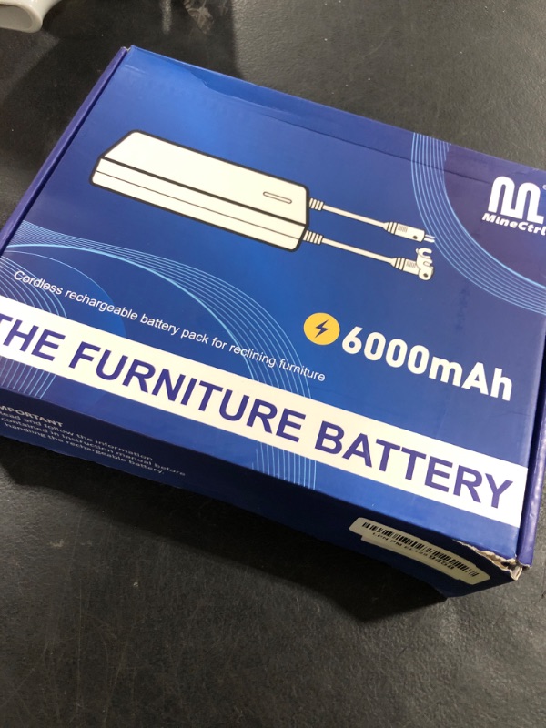 Photo 1 of MineCtrl Universal Battery Pack for Reclining Furniture, ZBPOWER 6000mAh Wireless Couch Battery Pack Rechargeable for Power Recliner, Power Sofa, Sectional, and Lift Chair