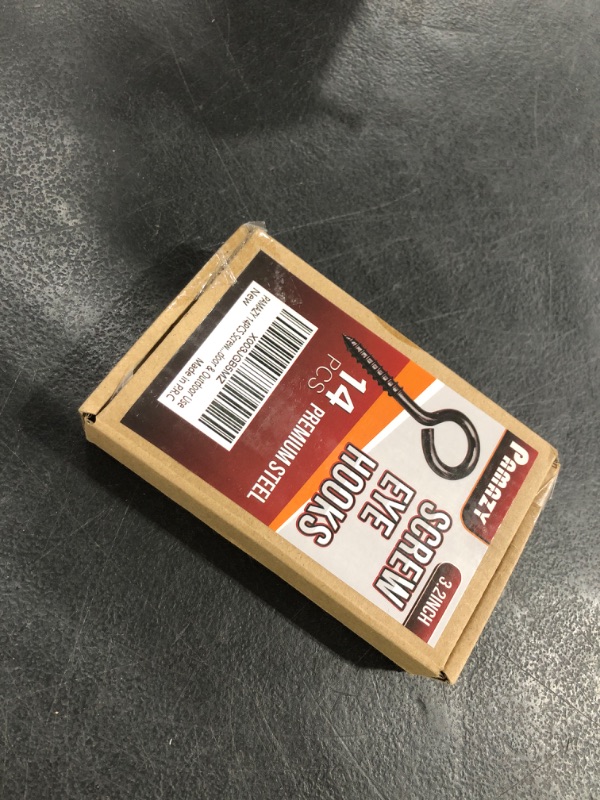 Photo 1 of 14PCS Black Screw Eyes - 3.2 Inch Heavy Duty Eye Bolts, Cable & Wire Securer - Hammock Stand, Indoor & Outdoor Use