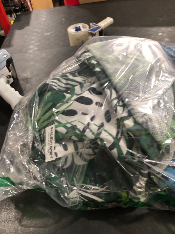 Photo 1 of Sloosh Pool Floats Adult, 2 Packs Inflatable Pool Lounge Chairs,Blow up Hammock Pool Noodles Floats for Adults,Floating Water Chair for Pool Party Lake River Water Fun(Tropical Leaves-Green,Blue)