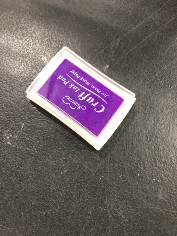 Photo 1 of Purple Ink Pad Finger Washable Kids Stamp Ink Pad for Rubber Stamps Paper Scrapbooking