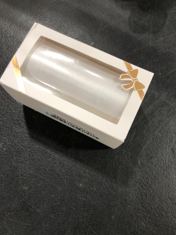 Photo 1 of HUIHUANG White Satin Ribbon 4 inch Wide Double Faced Polyester Large Ribbon for Chair Sash Wedding Party Supplies Cake Decor Bows Making Flower Bouquet Sewing Crafts Gift Wrapping -10 Yards/Roll