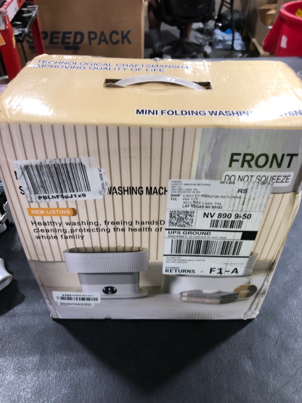 Photo 1 of Portable Washing Machine, 15L Foldable Mini Washer & Spin Dryer, Collapible Compact Washer, Small Folding Laundry Washing Machine, Socks, Baby Clothes, Underwear, Dorm, Camping, Apartment, Pure Green