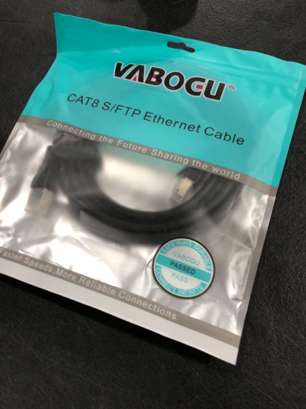 Photo 1 of Cat 8 Ethernet Cable, 1.5Ft 3Ft 6Ft 10Ft 15Ft 20Ft 30Ft 40Ft 50Ft 60Ft 100Ft Heavy Duty High Speed Internet Network Cable, Professional LAN Cable Shielded in Wall, Indoor&Outdoor