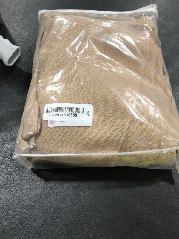 Photo 1 of KEQIAOSUOCAI Beige 100% Blackout Linen Curtains 80 Inches Long 2 Panels for Bedroom,Canvas Look Full Black Out Room Darkening Thermal Insulated Window Curtain Panels W50 x L80 Inch LengthSTOCK PHOTO IS A DIFFERENT COLOR THAN PRODUCT PHOTO
