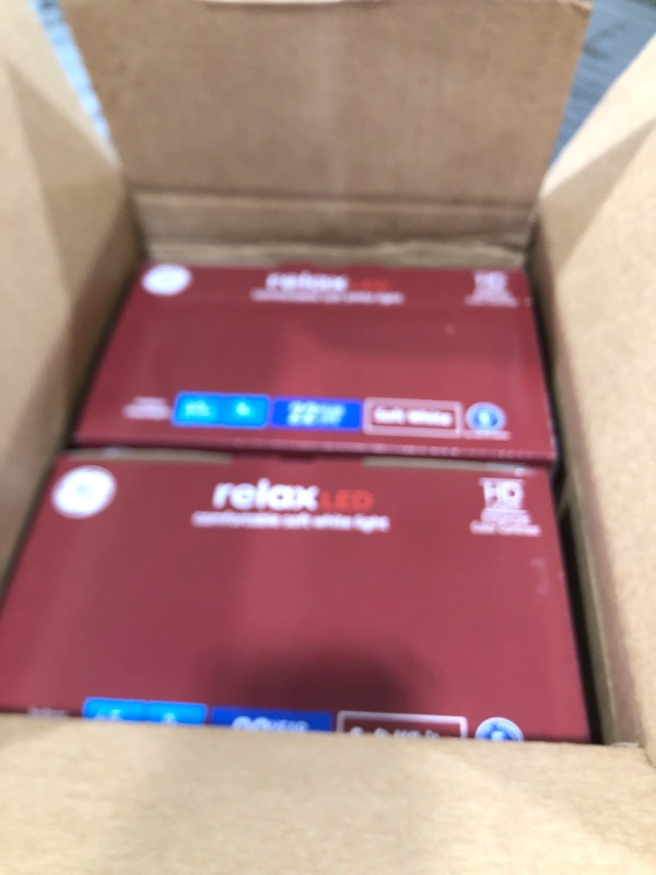 Photo 1 of GE Relax 65 W Equivalent Dimmable Soft White Br30 LED Light Fixture, Dimmable Flood Light Bulb 3X Life (12 Pack)