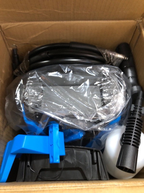 Photo 1 of DECOKTOOL Electric Pressure Washer, 4800PSI Max 3.0GPM Power Washer Electric Powered with 20FT Hose, 35FT Power Cord, 4 Nozzles Foam Cannon High Pressure Washer for Car Patio Garden Fences(Bule)