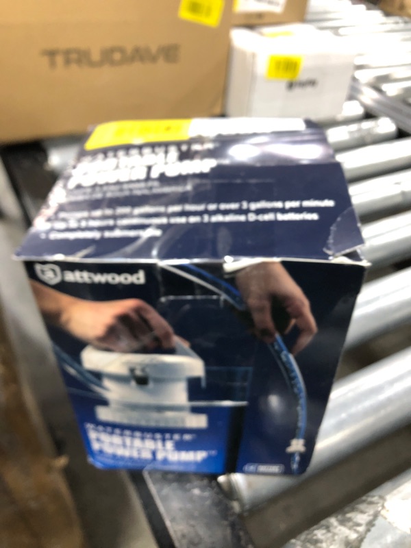 Photo 1 of Attwood 4140-4 WaterBuster® Portable Pump, Submersible, Battery Powered, 200 GPH, 42-Inch Hose, 5 ¼-Inch Diameter