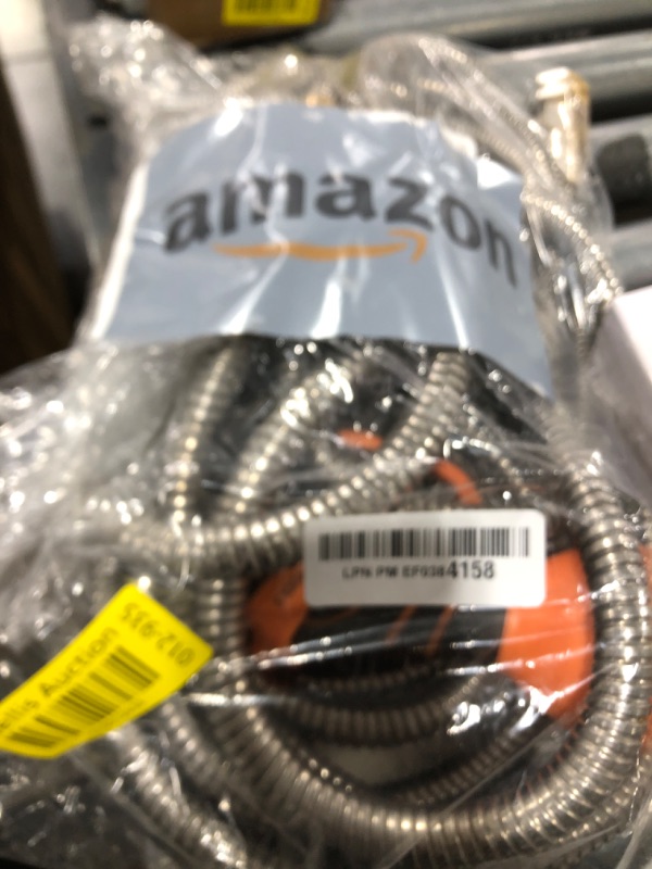 Photo 1 of Girafe Tools Garden Hose 25ft x 5/8", 304 Stainless Steel Metal Water Hose, No Kink Garden Water Hose with 9 Pattern Spray Nozzle, Flexible, Lightweight, Kink Free Hose for Yard, Outdoor