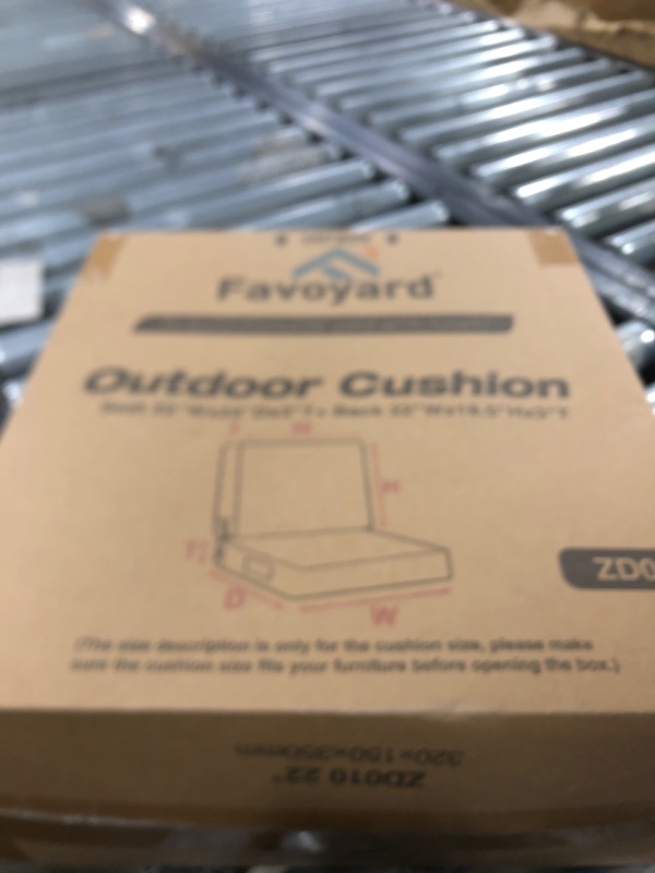 Photo 1 of Favoyard Deep Seat Patio Cushion Set 22 x 22 Inch Waterproof Outdoor Chair Cushions for Patio Furniture with Fade Resistant and Removable Cover with Handle & Adjustable Straps for Patio, Yard, Garden