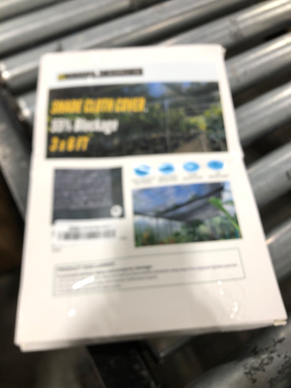 Photo 1 of [WindscreenSupplyCo] 55% 3 x 6 FT Shade Cloth Sun Shade Net with Grommets Sunblock Mesh Tarp for Garden Plants Cover Greenhouse and Patio