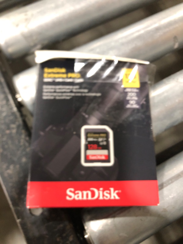 Photo 1 of SanDisk 128GB Extreme PRO SDXC UHS-I Memory Card - C10, U3, V30, 4K UHD, SD Card - SDSDXXD-128G-GN4IN