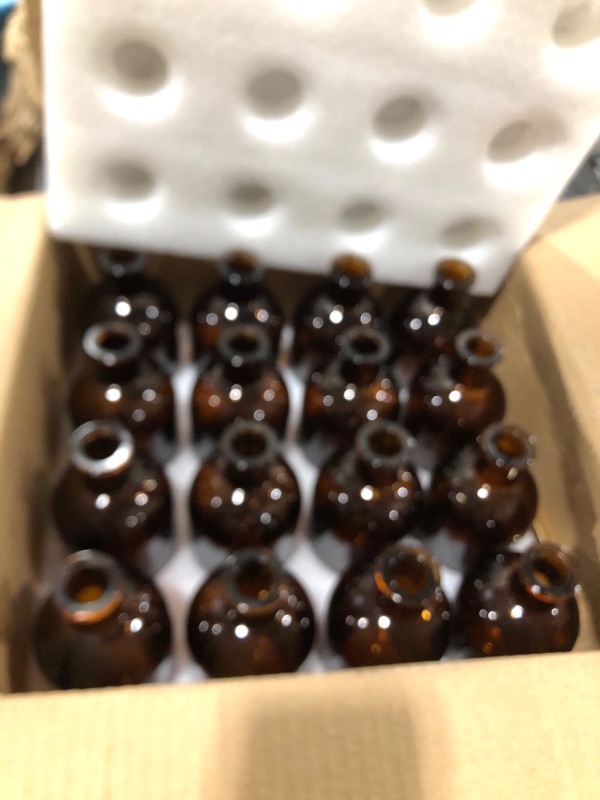 Photo 1 of 4 OZ. AMBER GLASS BOTTLES