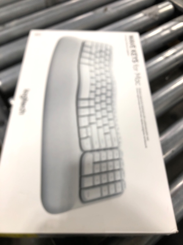 Photo 1 of Logitech Wave Keys for Mac, Wireless Ergonomic Keyboard with Cushioned Palm Rest, Comfortable Natural Typing, Bluetooth Keyboard, Easy-Switch, Optimized for Mac, Apple, iPad - Off White