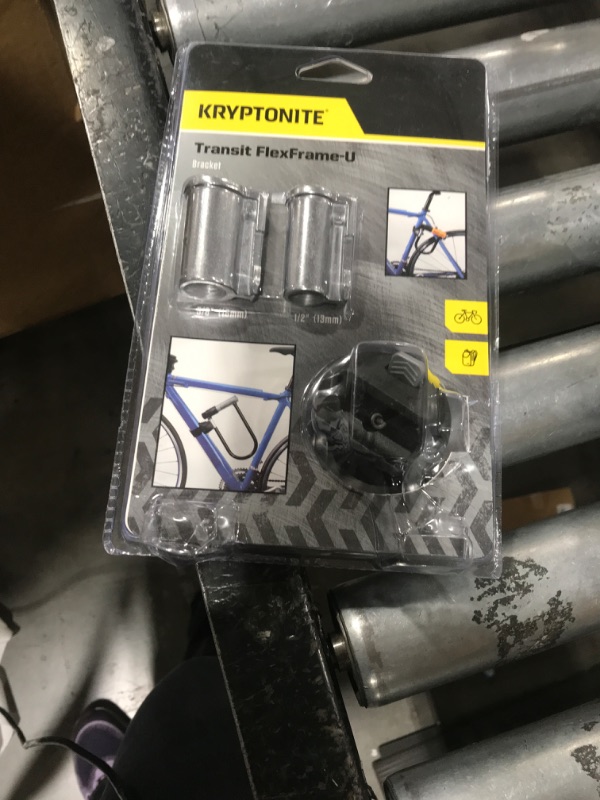 Photo 1 of Kryptonite Transit FlexFrame-U Bracket Bike Lock Mount, Lightweight Mounting Bracket for Kryptonite U-Locks 13mm-16mm Shackles, Bicycle Attachment Accessory,Black