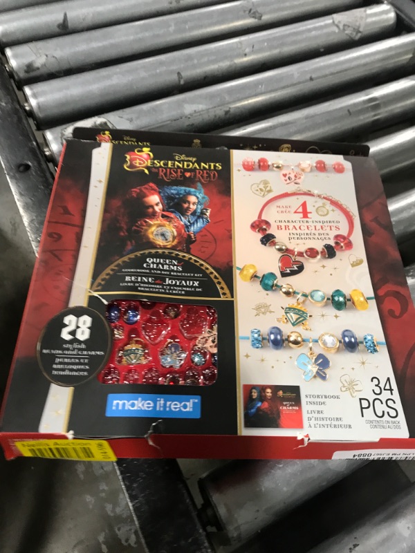 Photo 1 of Make It Real: Descendants 4 Rise of Red - Queen of Charms - 34pc DIY Jewelry Kit, Make 4 Character Inspired Bracelets, Disney, Girls & Kids Ages 8+