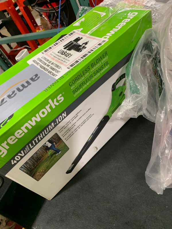Photo 1 of Greenworks 40V (150 MPH / 130 CFM / 75+ Compatible Tools) Cordless Leaf Blower, Tool Only