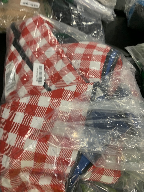 Photo 1 of ZAZE Picnic Blanket Extra Large Waterproof, 80''x80''Checkered Picnic Blankets Beach, Outdoor, Camping on Grass Accessories Couple Ideas Wedding Registry Gifts (Red and White)