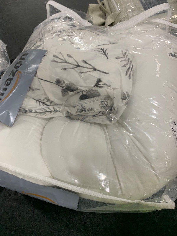 Photo 1 of Boppy Original Nursing Pillow, Gray Taupe Leaves, Ergonomic Nursing Essentials for Bottle and Breastfeeding, Firm Fiber Fill, with Removable Pillow Cover, Machine Washable