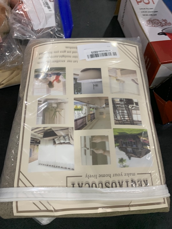 Photo 1 of KEQIAOSUOCAI Extra Long Blackout Curtains 132 Inches Long 11 ft for High Ceiling Living Room Back Tab Rod Pocket Hook Belt Pleated Look Thick Vertical 2 Story Drapes 50 Wide 2 Panels, Taupe