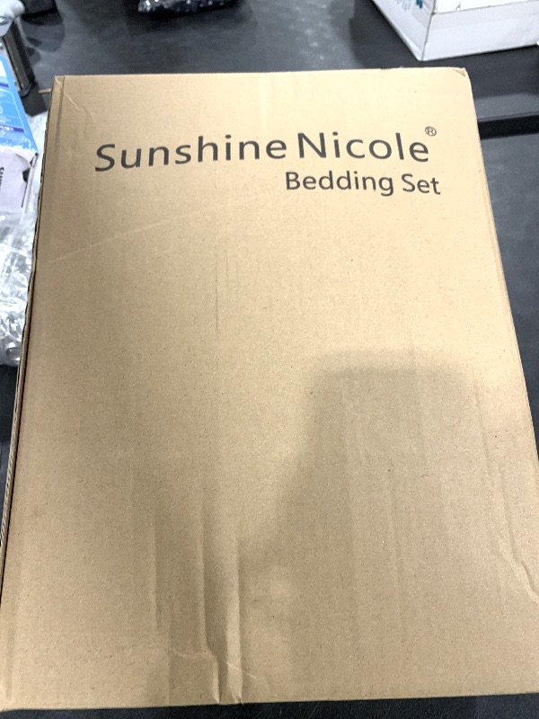 Photo 1 of Sunshine Nicole Crewel Embroidery Comforter Set, Washed Microfiber Fabrics, Crewel Emboidery with Paisley Design, with Ultra Soft Down Alternative Fill, 7 Pieces Beige, Queen