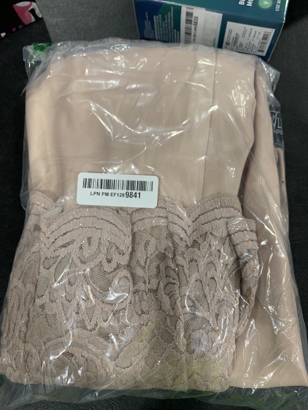 Photo 1 of Alex Evenings Women's Two Piece Mother of The Bride Dress with Lace Jacket (Petite and Regular Sizes), Classic Taupe, 8