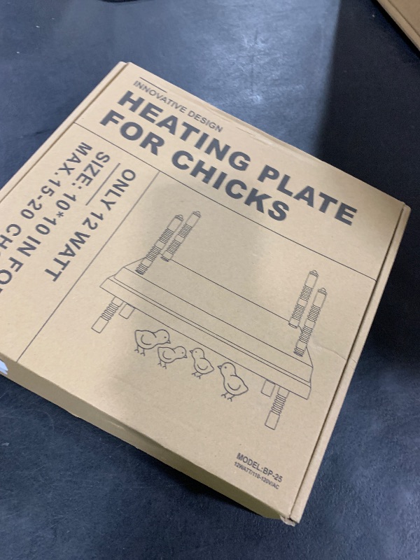 Photo 1 of Tiflev 10" x 10" Chick Brooder Heating Plate with Anti Stand Cone, Brooder Heater for Chicks with Adjustable Heights