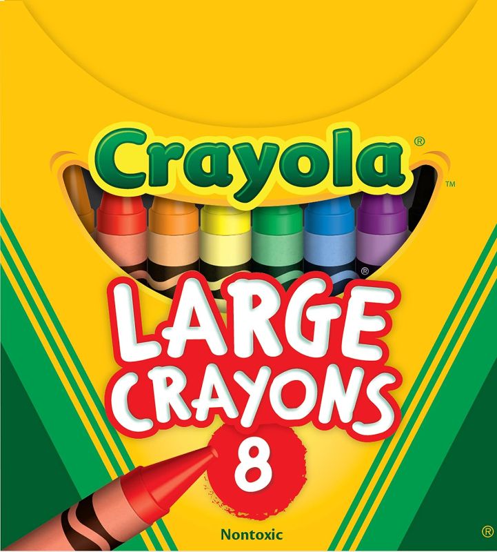 Photo 1 of Crayola Large Crayons - Assorted (8 Count), Giant Crayons for Kids & Toddlers, Ages 2+
