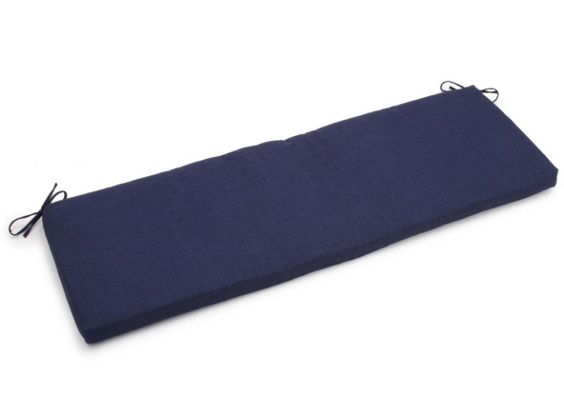 Photo 1 of Blazing Needles Indoor/Outdoor Bench Cushion, 1 Count (Pack of 1), Azul