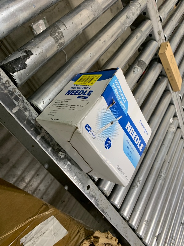 Photo 1 of 100 Pack Disposable 3ml/cc Lab Syringes with 23Ga 1 Inch Needle Luer Lock, Individually Sealed Packed