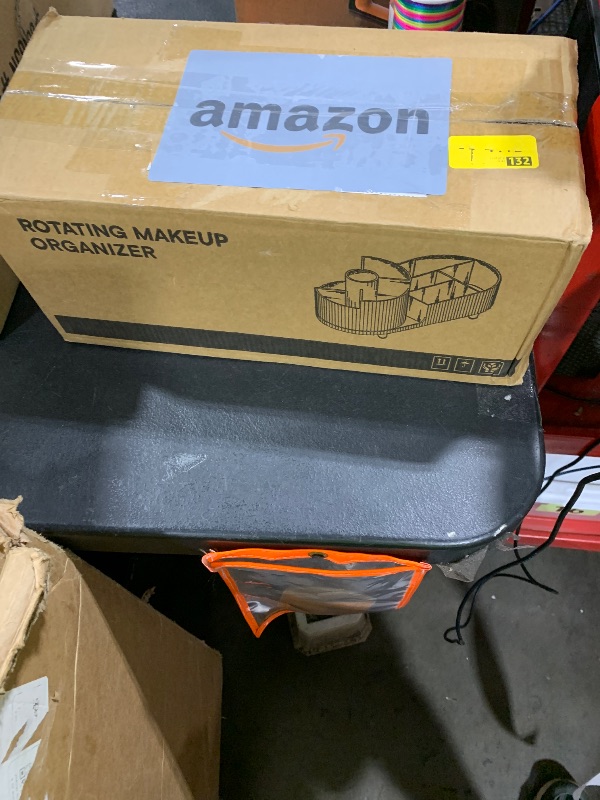 Photo 1 of Rotating makeup organizer,Large Capacity Cosmetic Display Case, easy to hold all of your makeup products, at least 20 makeup brushes/eyeliner,10 lipsticks,8 skincare products(Crystal Amber)