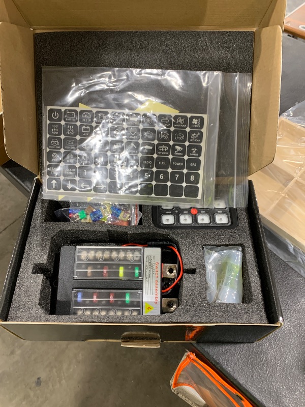 Photo 1 of Auxbeam 8 Gang Switch Panel BB80, Universal Circuit Control Relay System Box with Automatic Dimmable On-Off LED Switch Pod Touch Switch Box for Car Pickup Truck Boat ATV UTV, Blue 2 Years Warranty
