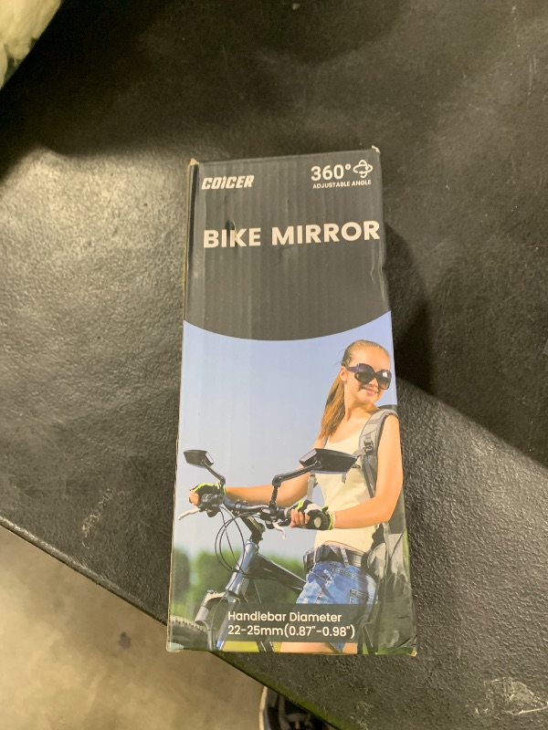 Photo 1 of 2pcs Bike Mirror Handlebar Mount 360° Adjustable, Wide Rear View Mirror Bicycle Mirrors for Handlebars with Scratch Resistant Glass, Bike Rear View Mirror for Scooter, Motorcycle, Bike Accessory