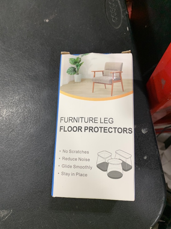 Photo 1 of 24 Pcs Chair Leg Floor Protectors for Hardwood Floors Silicone Covers to Protect Wood Tile Floors Felt Pads Furniture Leg Caps Non Slip Reduce Noise (Fit:1.3"-2")