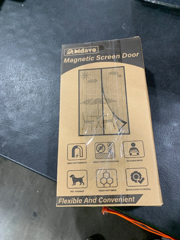 Photo 1 of Magnetic Screen Door?Screen Door Mesh?Keep Bugs Out, Heavy-Duty Mesh Curtain,Pet and Kid Friendly, Works with Front Doors, Sliding Doors?38x82 Inch White